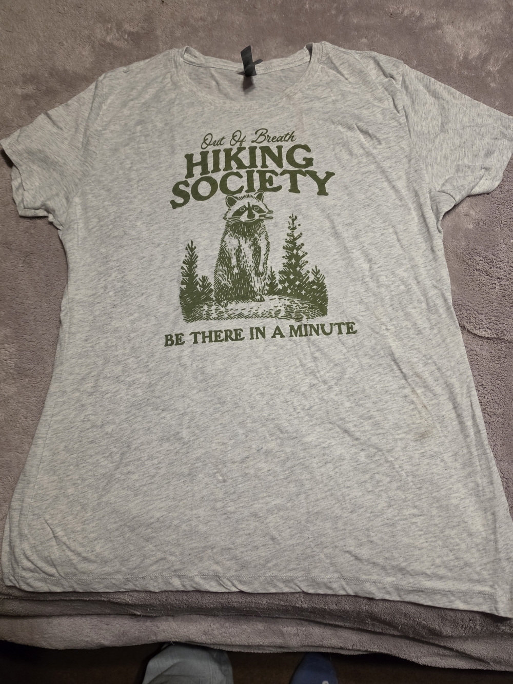 Funny Out Of Breath Hiking Society Tshirt. Brand New!